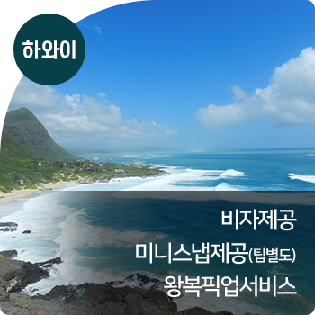 하와이 : 비자제공 / 미니스냅제공(팁별도) / 왕복픽업서비스